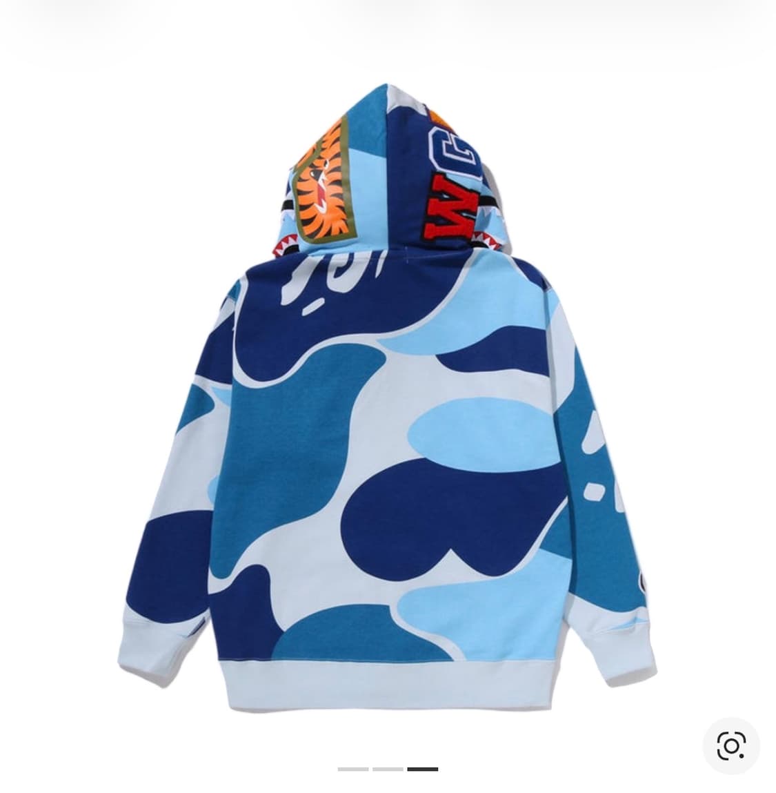 베이프 메가 ABC 카모 더블 샤크 릴렉스드 핏 풀 집 후드 블루 상품이미지2