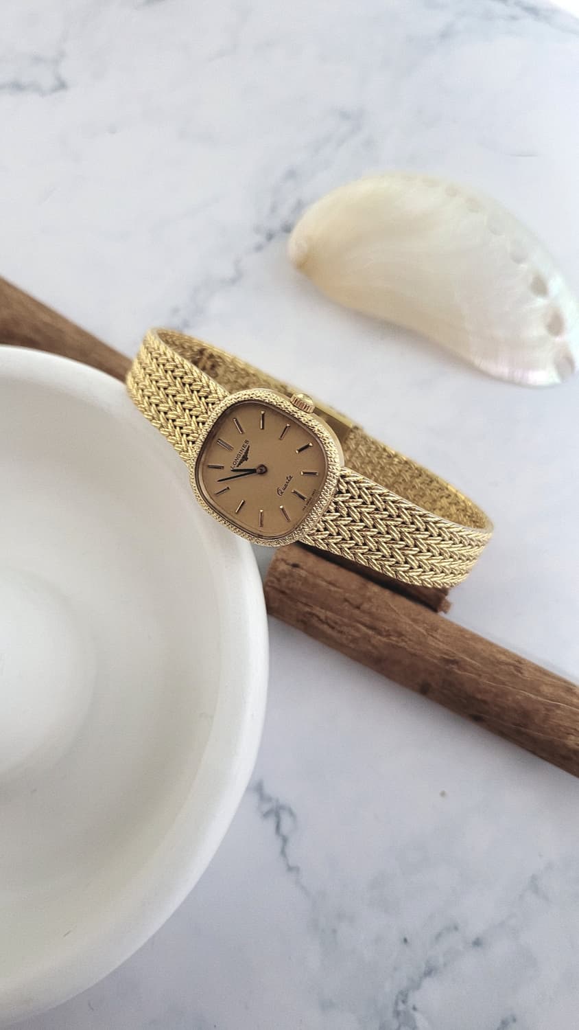 [특가상품]정품 론진 골드 플레이트 빈티지 여성용 쿼츠시계 상품이미지7