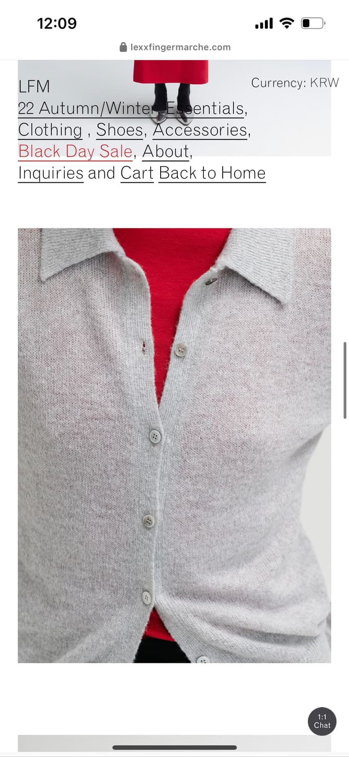 LFM 엘에프엠 collar cropped cardigan 그레이 상품이미지5