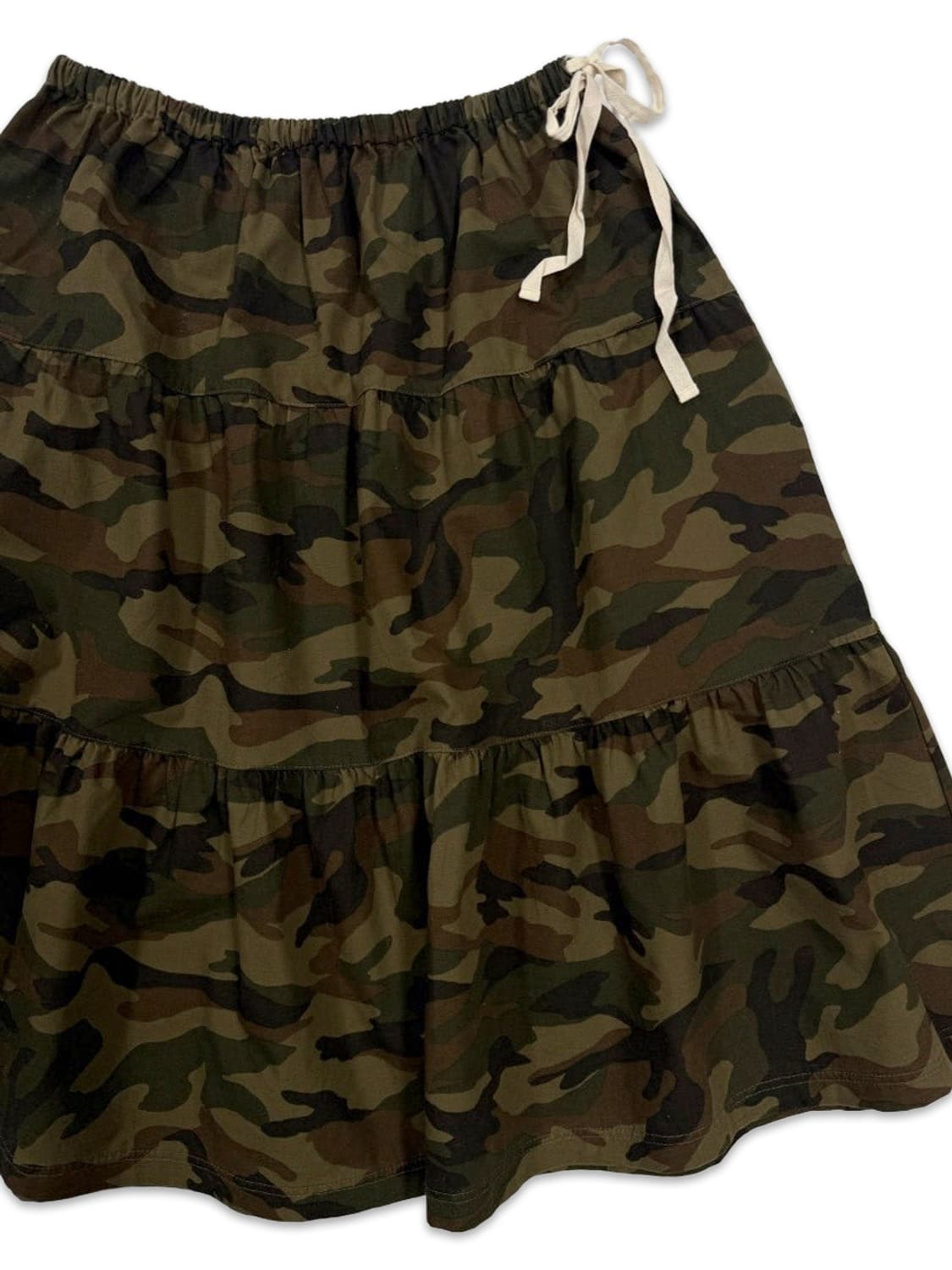 빈티지 밀리터리 프릴 미디 스커트 상품이미지2