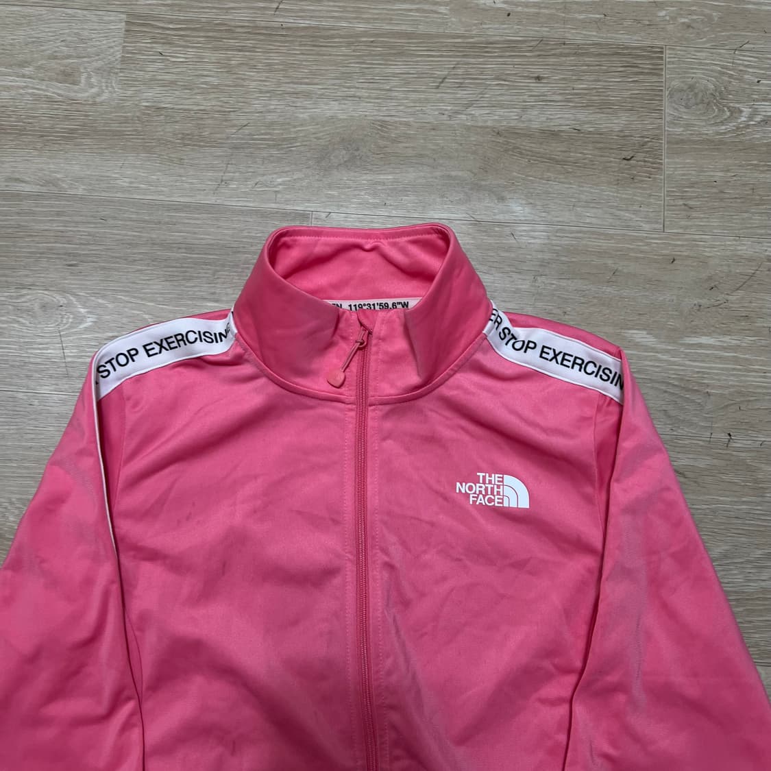 노스페이스 키즈 화이트라벨 사이드라인 트랙 자켓 [핑크] 150 상품이미지2