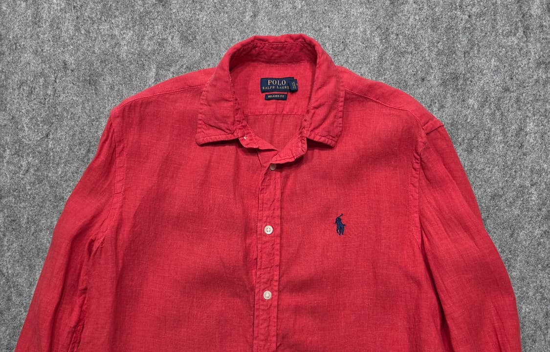 폴로 랄프로렌 릴랙스 핏 린넨 셔츠 XS 상품이미지3