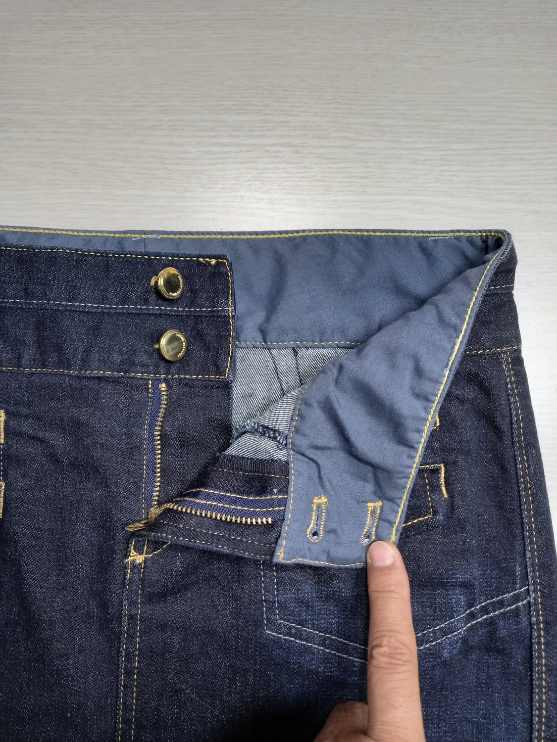 27-28 새상품 A/X 스판 데님 미니스커트진청 28-930 상품이미지3