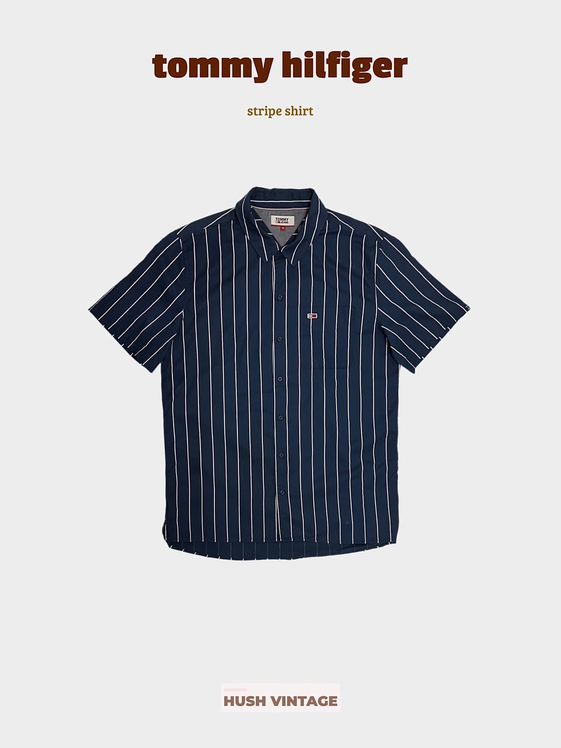 타미힐피거 스트라이프 반팔 셔츠 상품이미지1