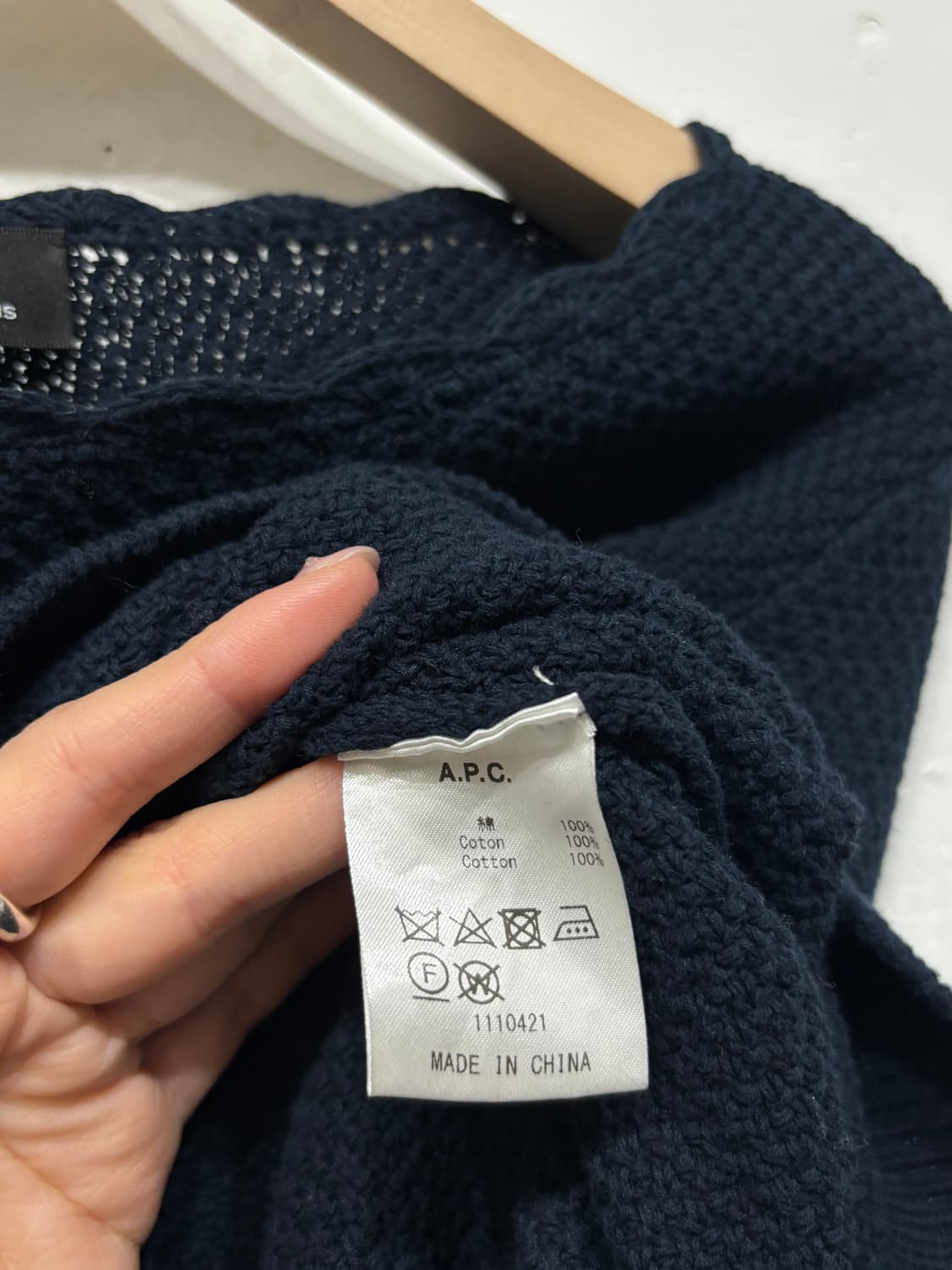 A.P.C 아페쎄 프릴 네이비컬러 코튼 니트 상품이미지7