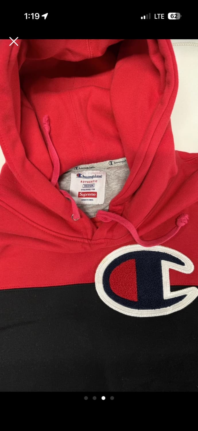슈프림 챔피온 콜라보 후드티 M 상품이미지3