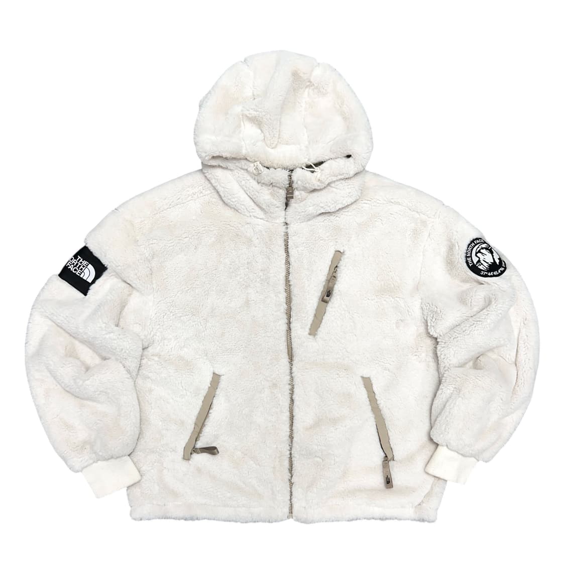 노스페이스 우먼스 아이보리 후드 쉐르파 자켓(M) 상품이미지1