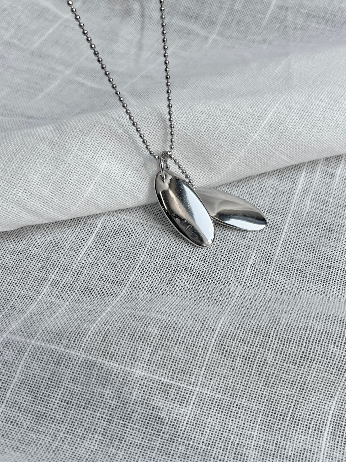 Courreges 꾸레쥬 더블펜던트 목걸이 상품이미지8