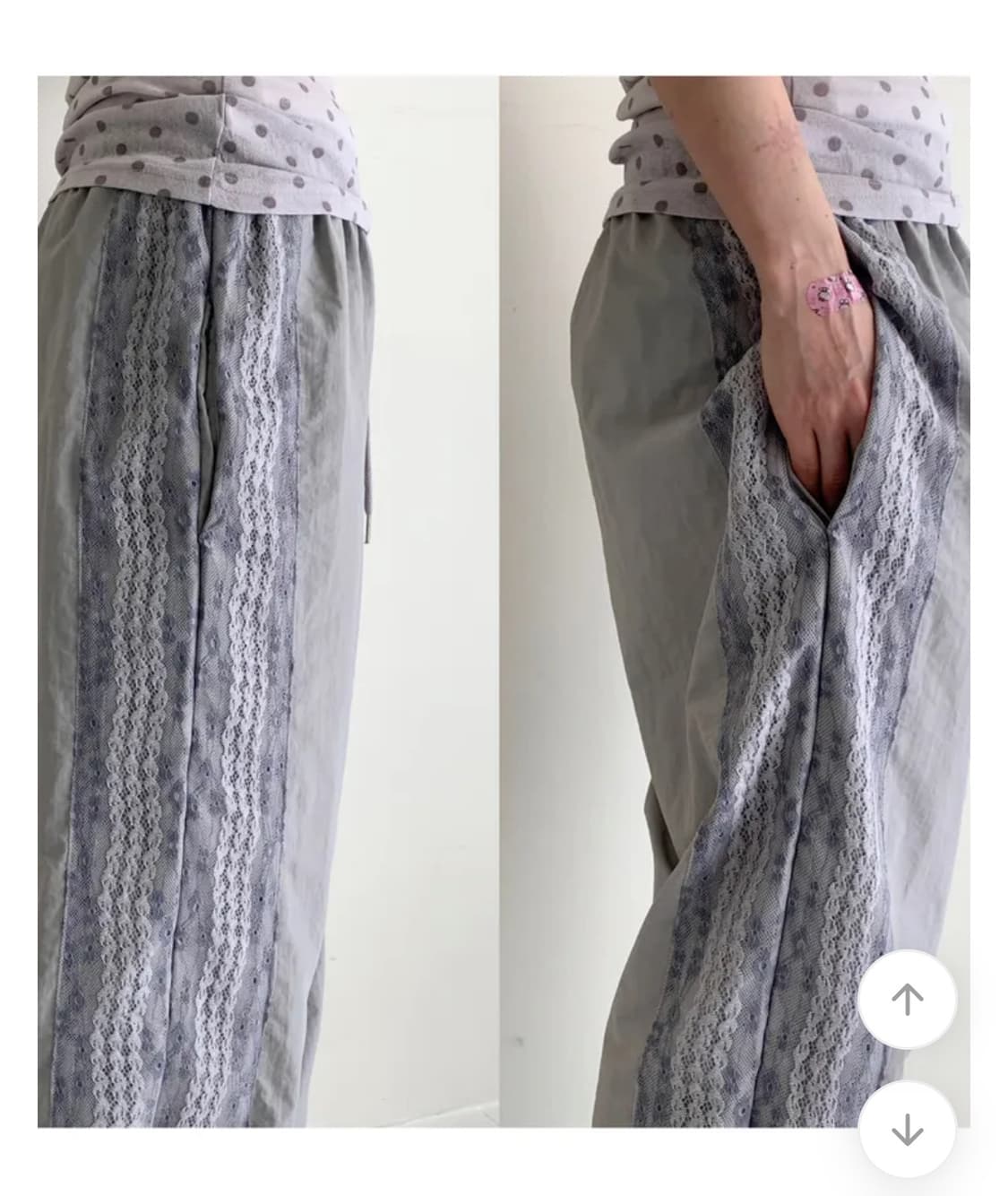 사오하우스 레이스 나일론 팬츠 상품이미지2
