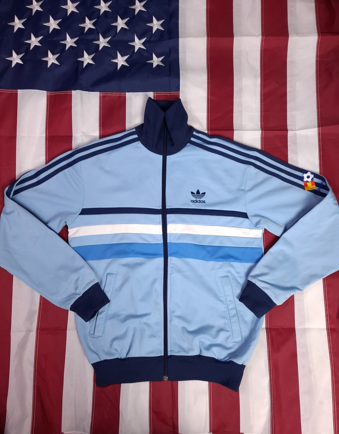 오리지날 아디다스 에스파냐 82 스카이블루 트랙탑져지 상품이미지1