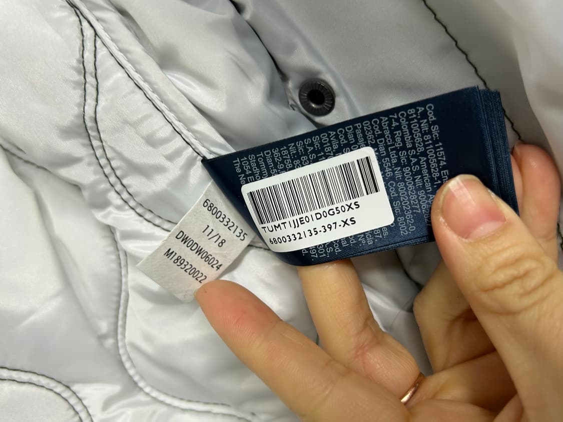 타미힐피거 퀄팅 패딩 카키 xs 상품이미지7