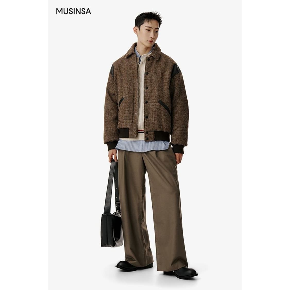 (새상품) 후아유 해리스트위드 바시티 자켓 WHJJD4T92U 상품이미지2