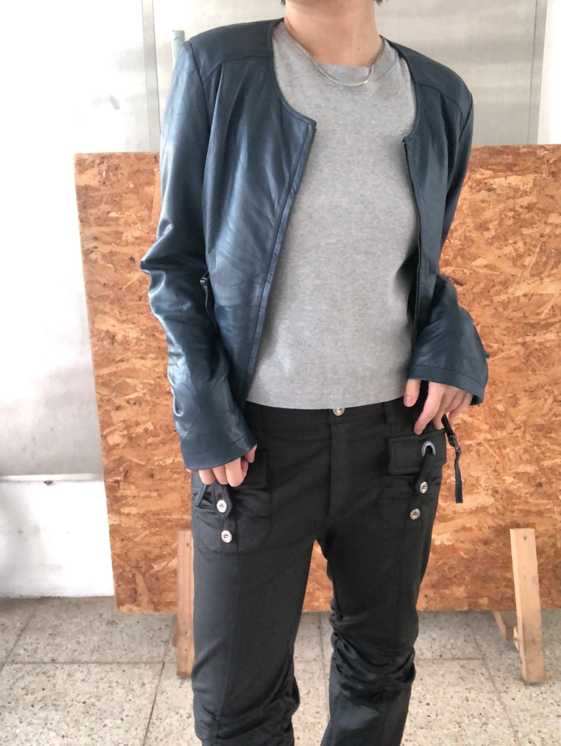  Italy leather jk 상품이미지4