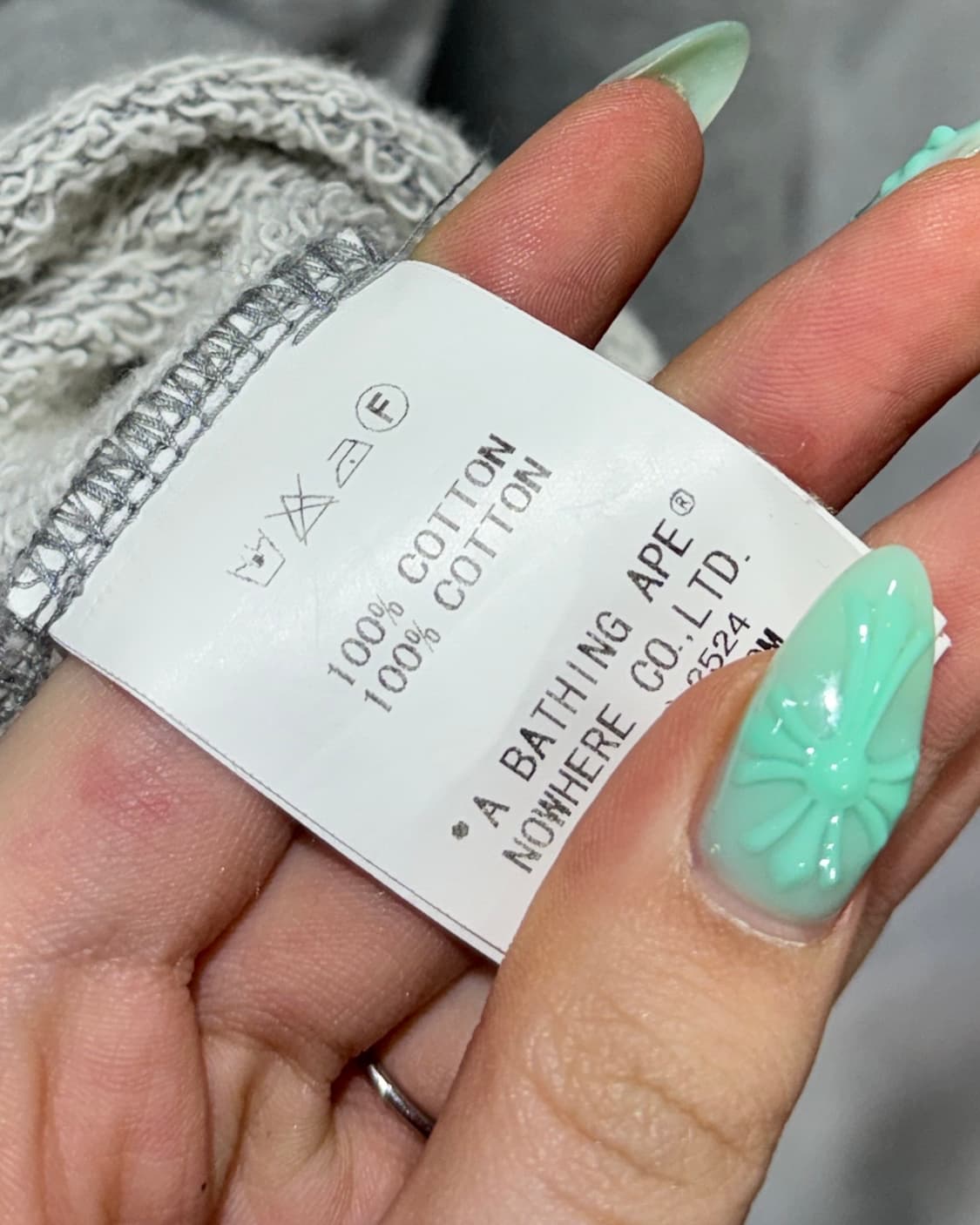 L A BATHING APE 베이프 93 패치 코튼 그레이 바시티  상품이미지8