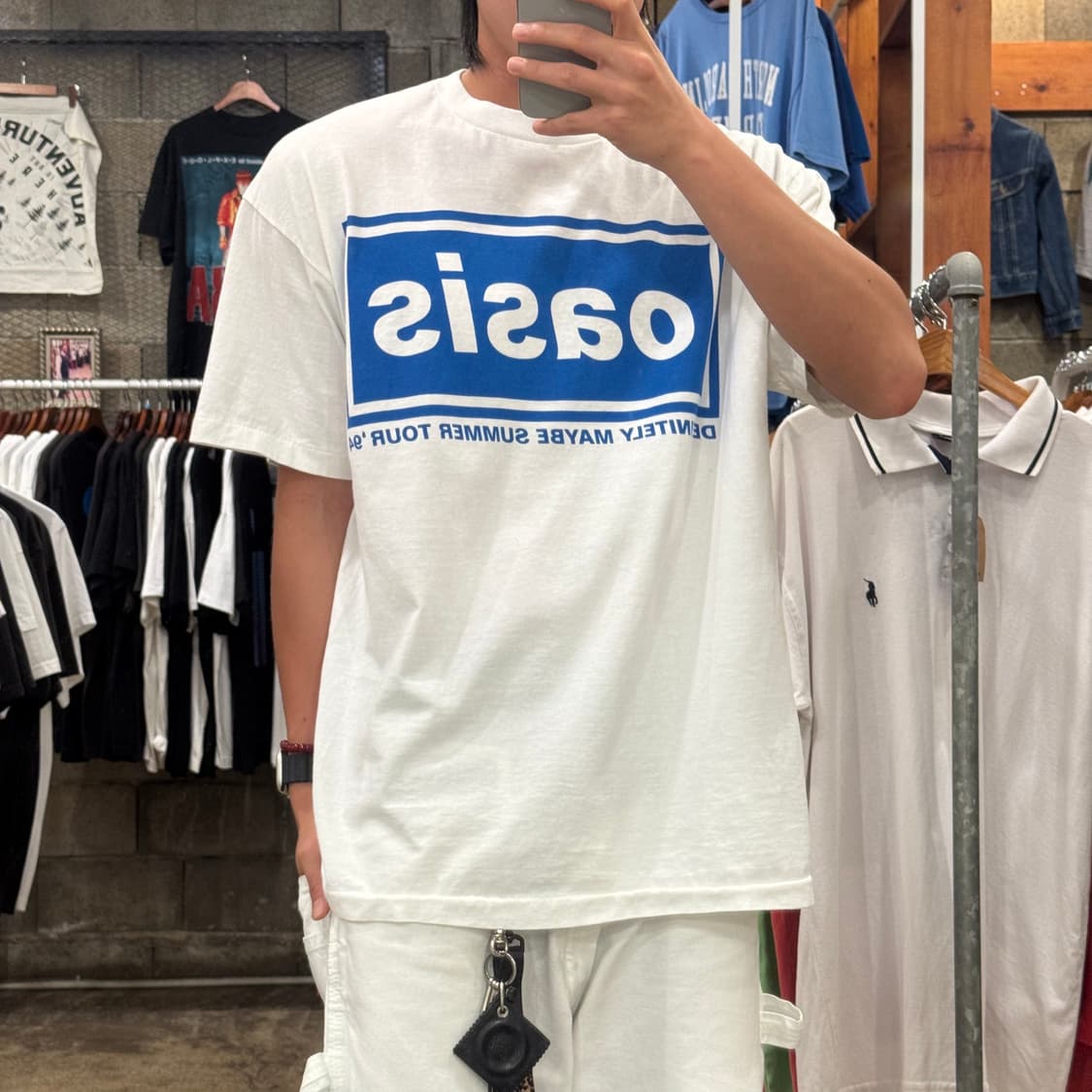 새상품) 오아시스 락밴드 프린팅 티셔츠 (L/XL) 상품이미지2