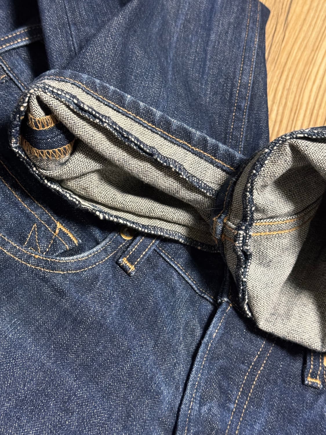 트루릴리젼 중청 버튼플라이 데님 팬츠 상품이미지5