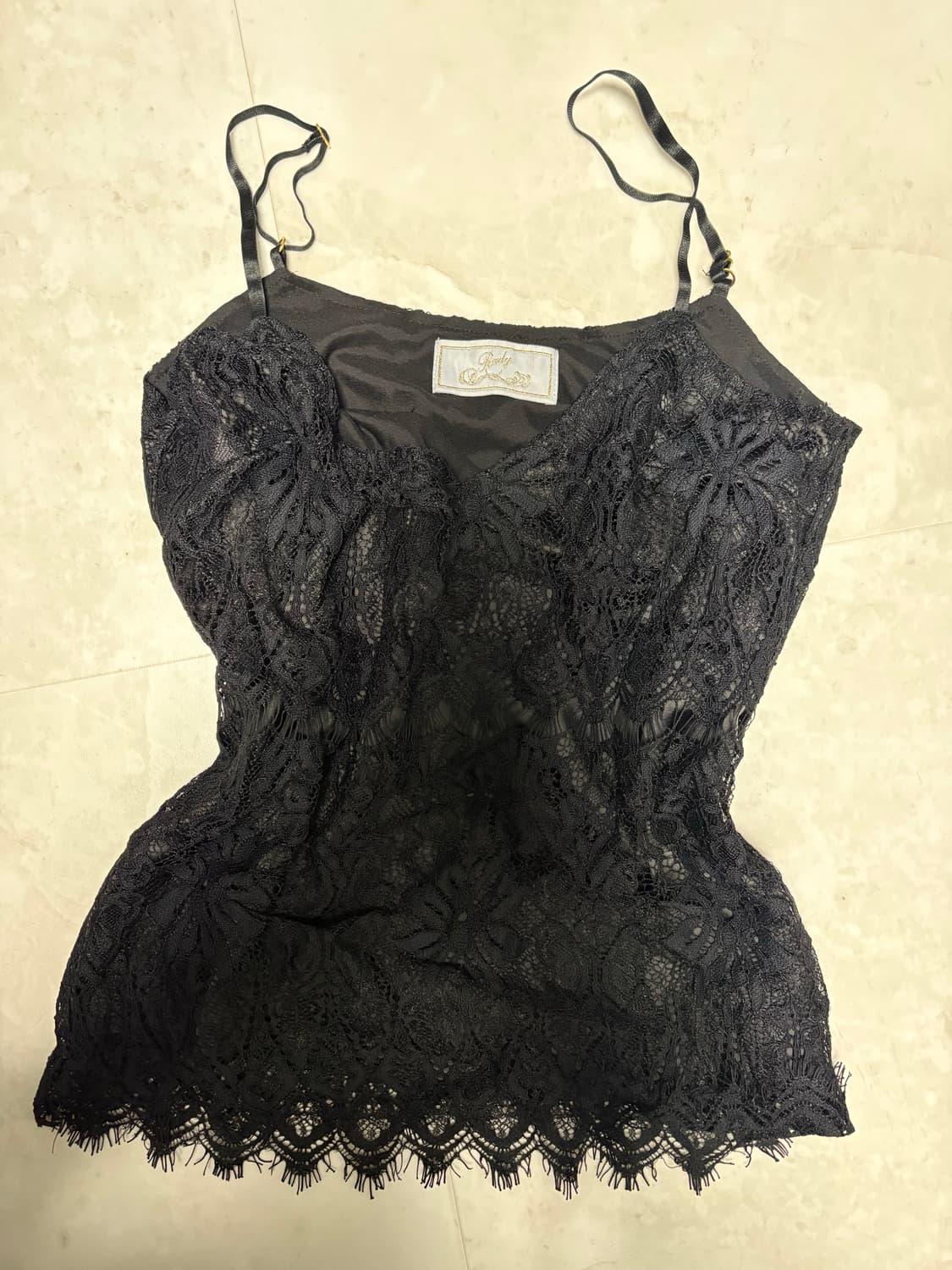 Vintage RADY 블랙레이스 나시 갸루st 상품이미지1