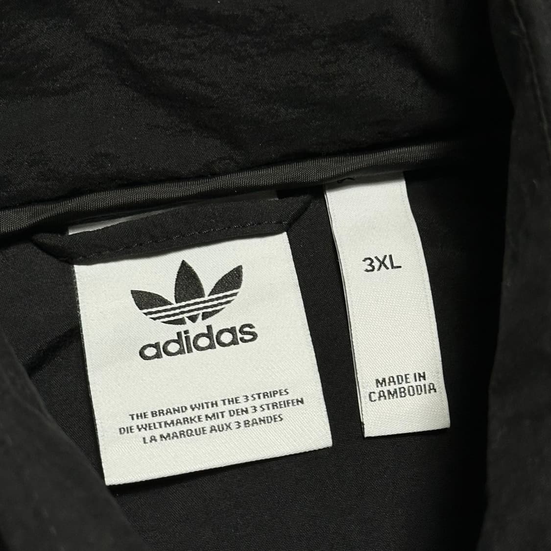 3XL 아디다스 유로파 내장후드 블랙 우븐 바람막이 상품이미지4