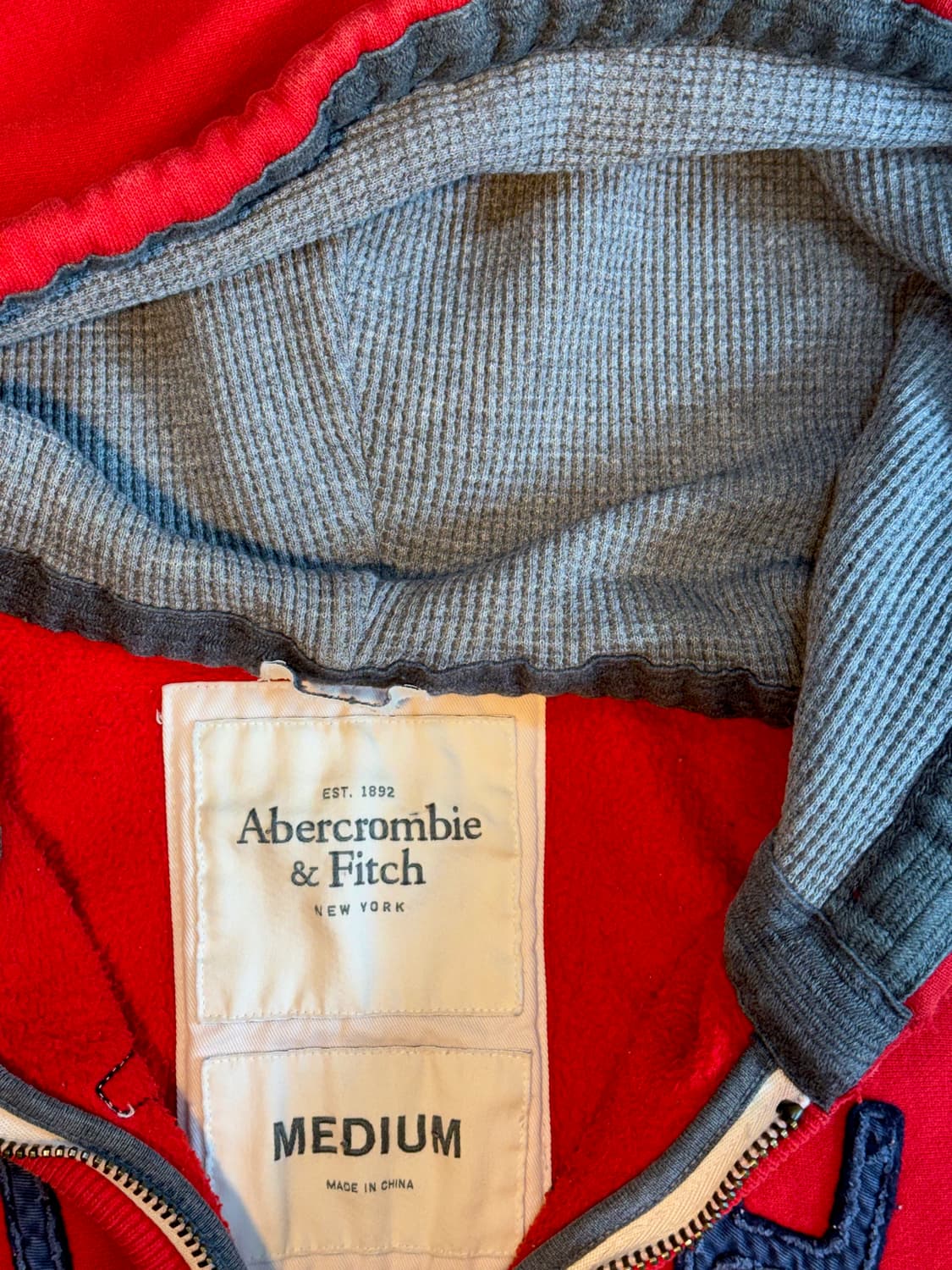 아베크롬비 와플 로고 후드집업 상품이미지3