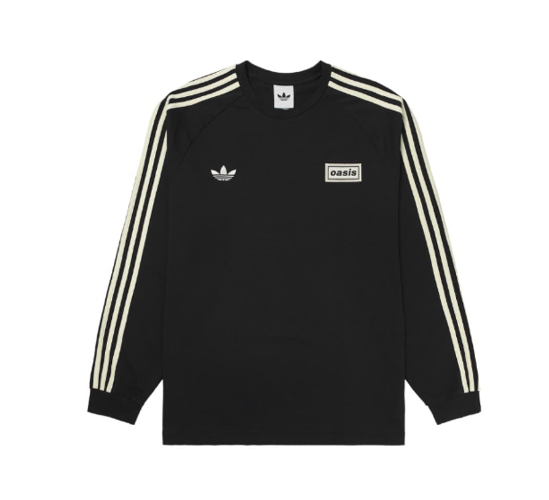 아디다스x오아시스 투어3 - 스트라이프 롱슬리브 블랙 상품이미지1