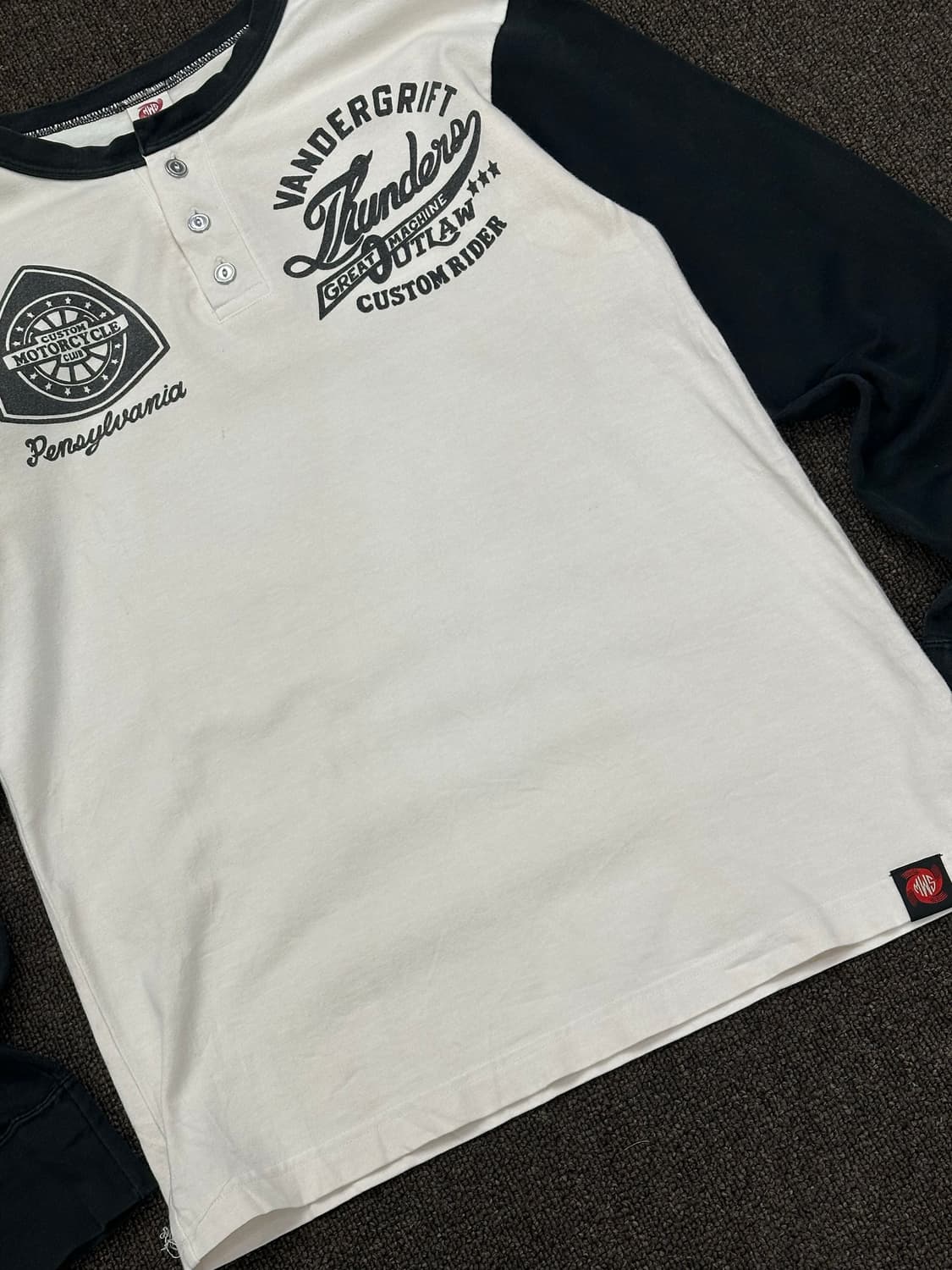 S)Japanese vintage 그래픽 헨리넥 롱슬리브 상품이미지2