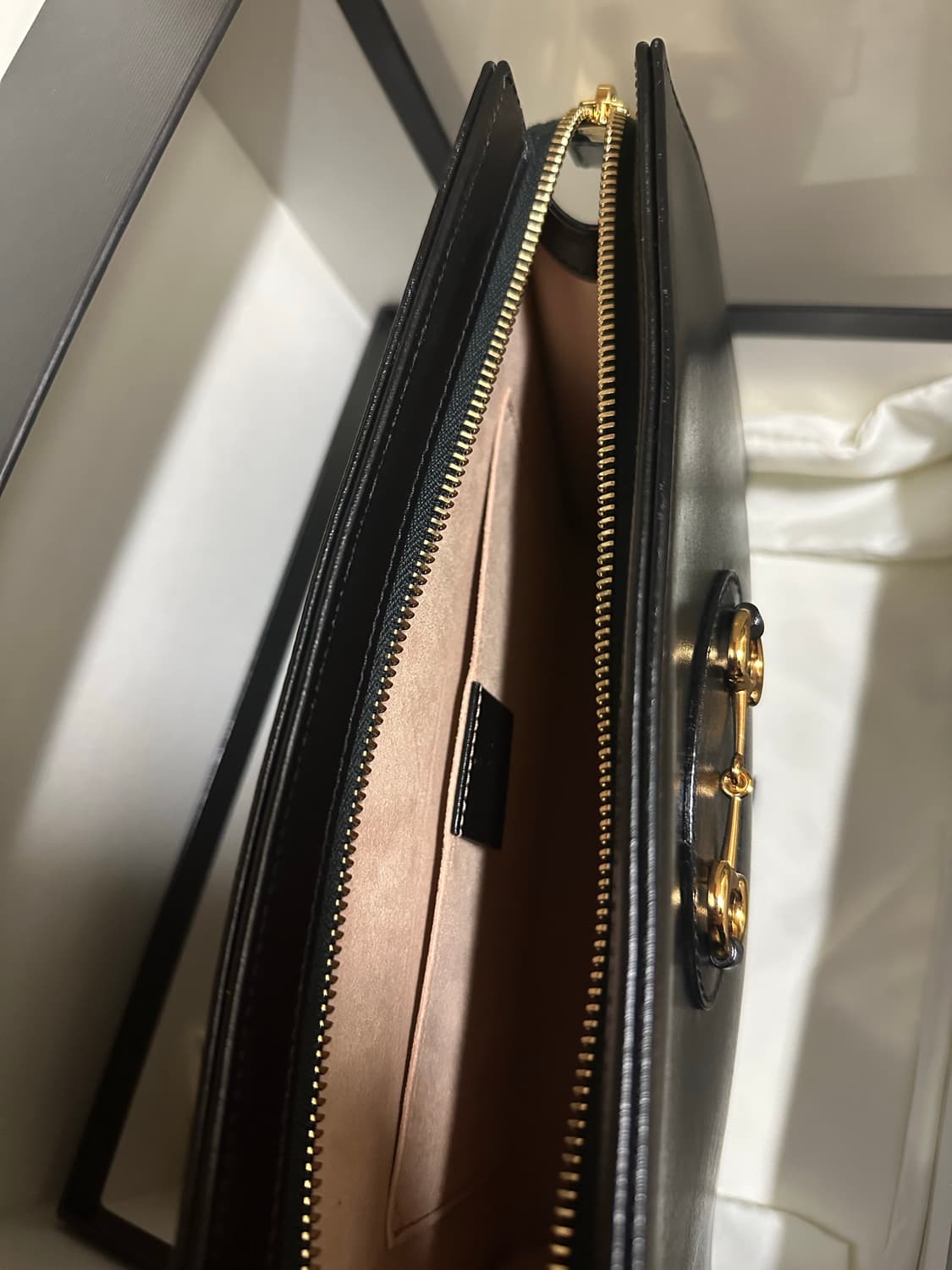 구찌 홀스빗 블랙 레더 클러치백 상품이미지6