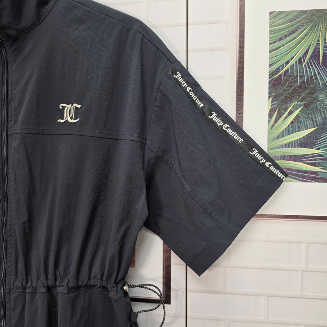 쥬시 꾸뛰르 아노락 반팔 집업 롱 자켓 원피스 L 100사이즈 새상품급 상품이미지5