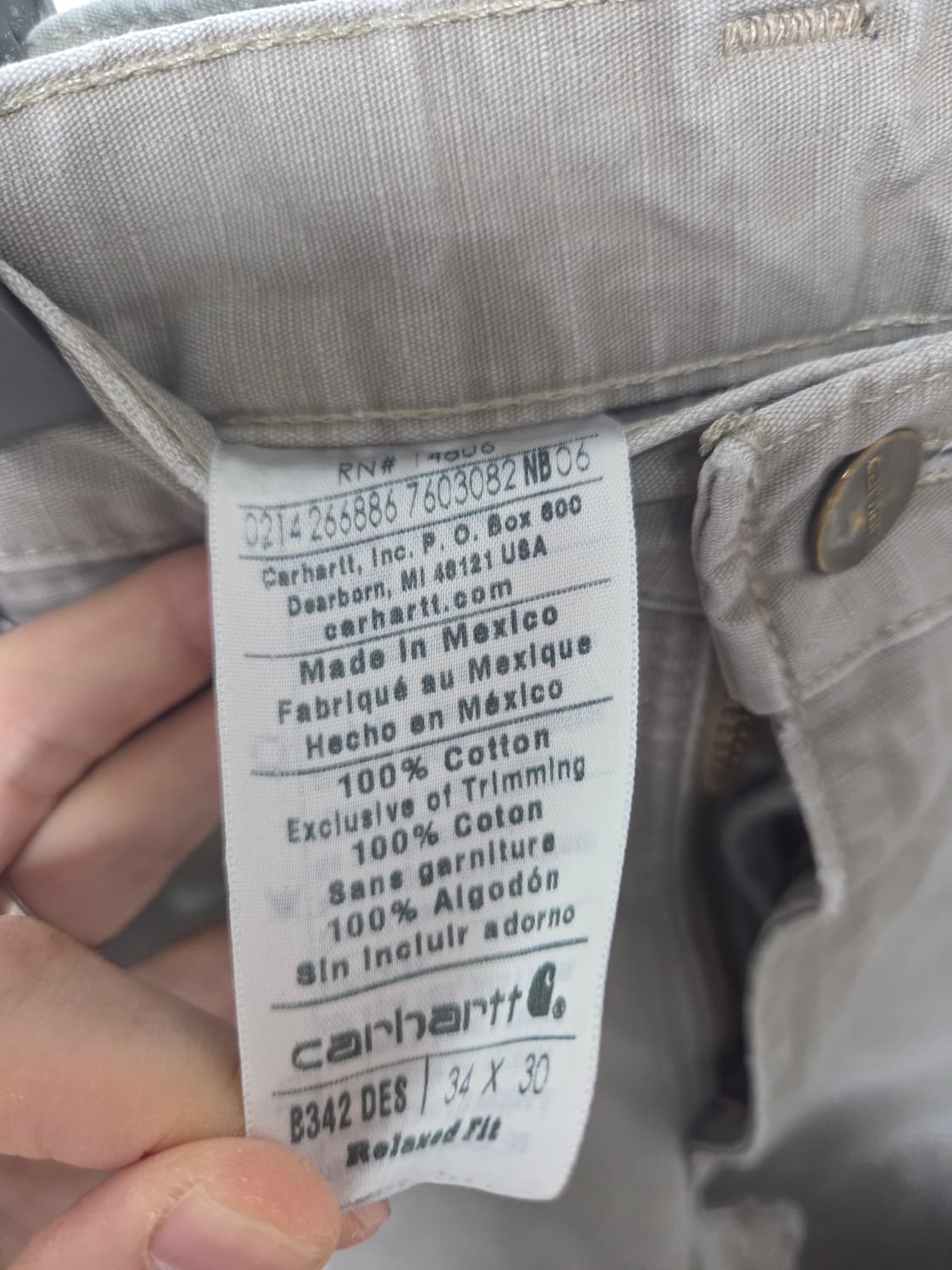 칼하트 USA 데저트 탄 립스탑 카고 더블니 워크팬츠
34사이즈 상품이미지3