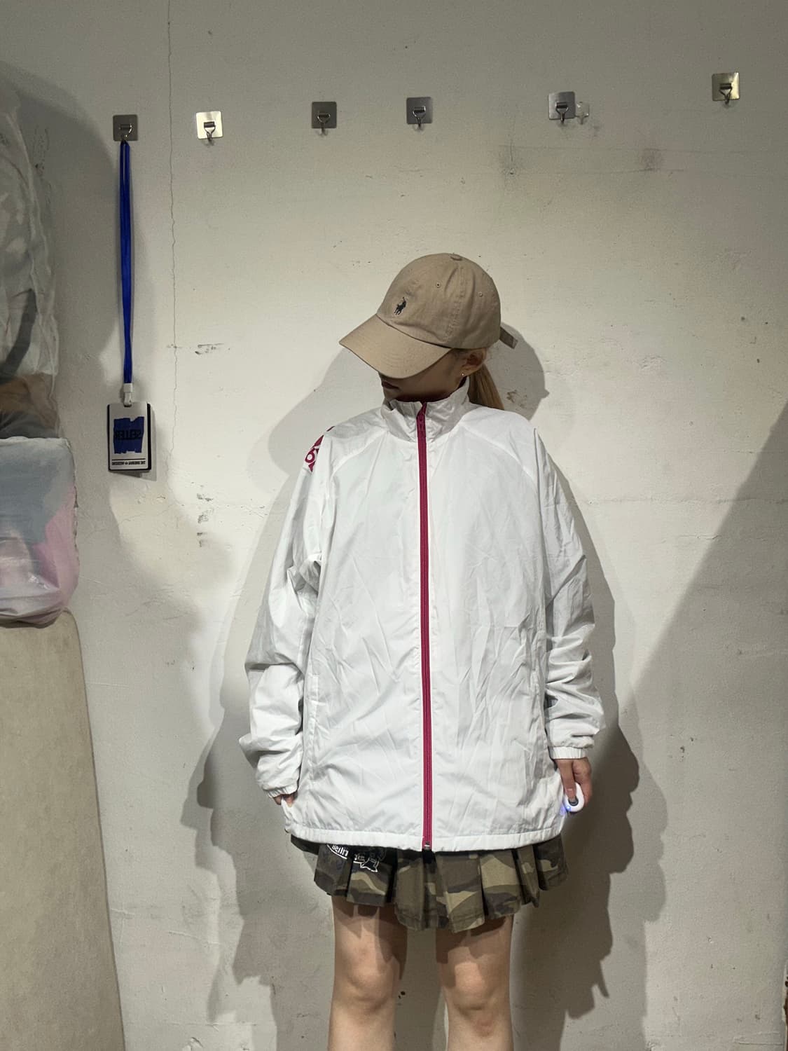 아디다스 화이트 핑크 로고 트랙탑 져지 L 상품이미지2