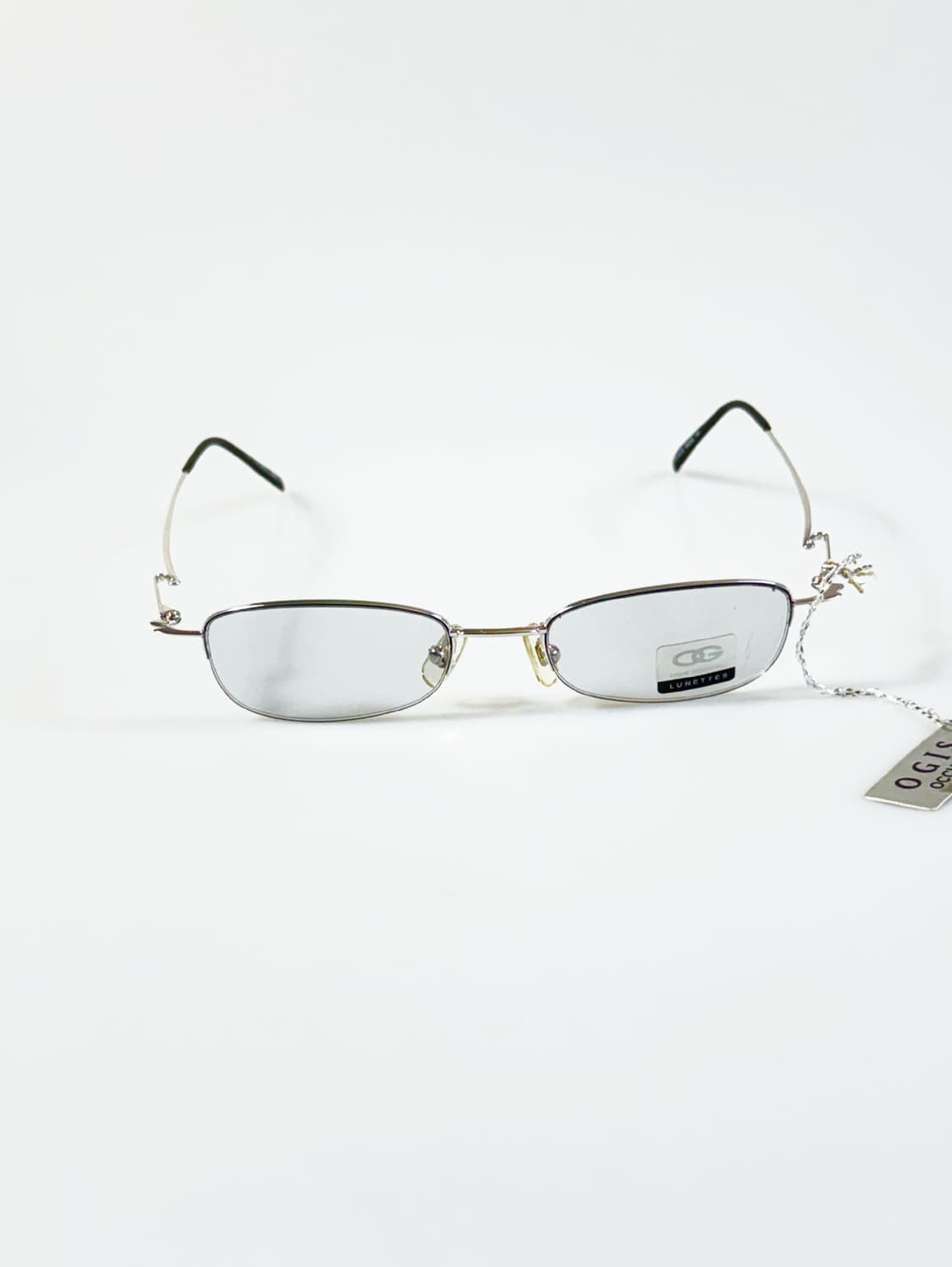 OGIS OCCHIALI 실버 메탈 반무테 스퀘어 빈티지 안경 상품이미지2