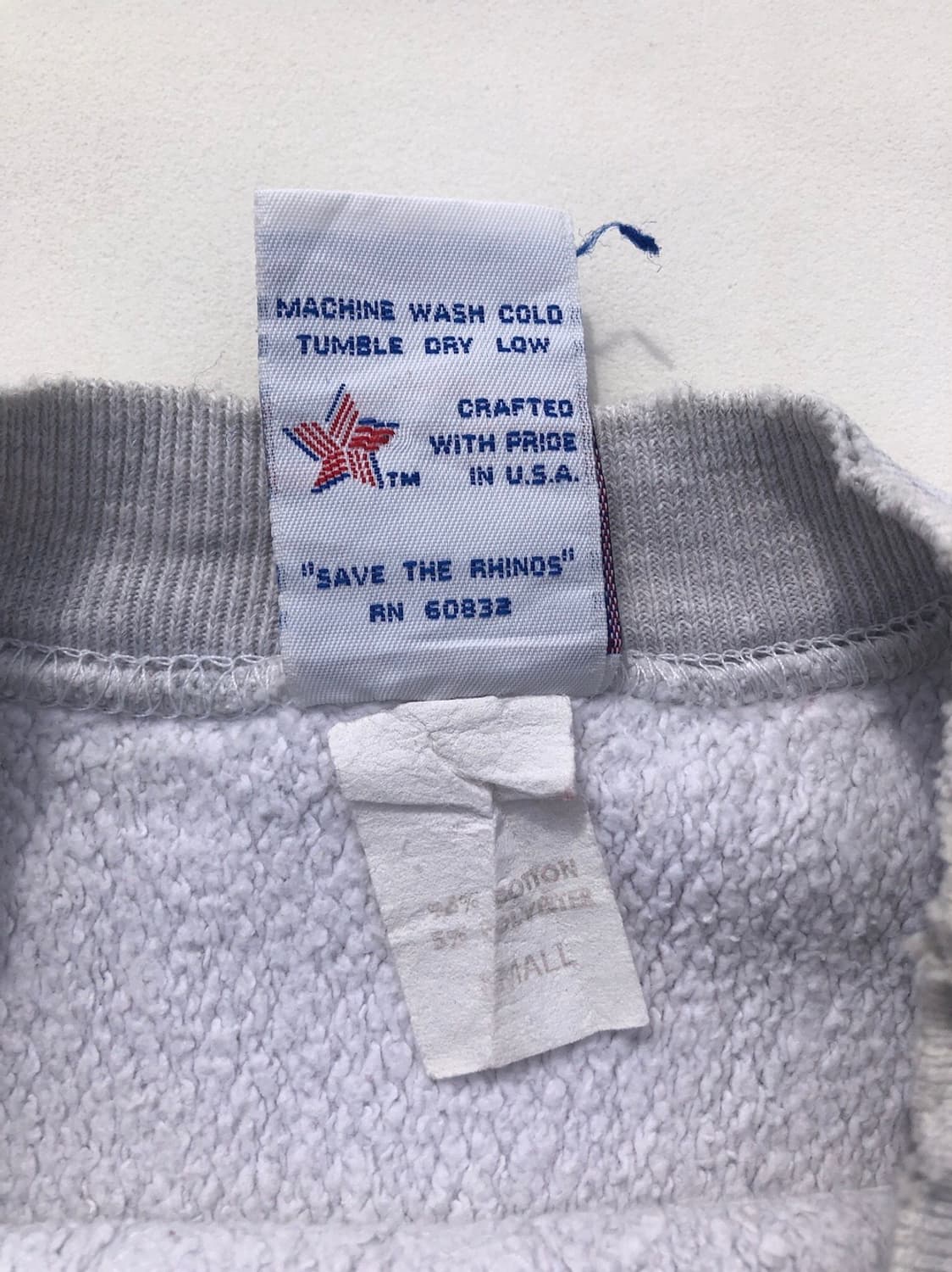 미국 빈티지 구제 멜란지 그레이 리버스위브 맨투맨 상품이미지8