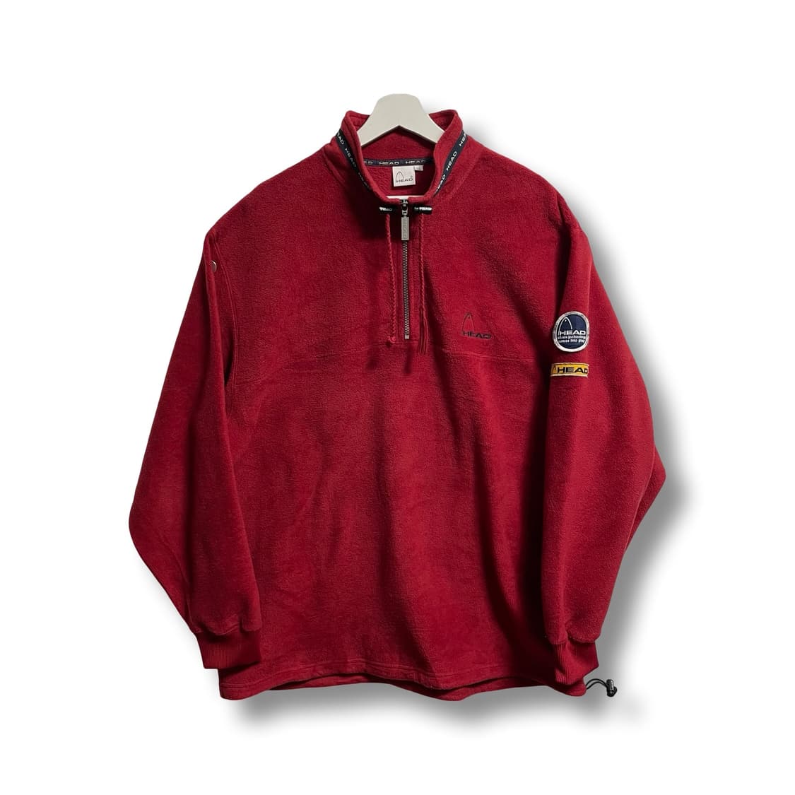[XL] 헤드 HEAD 빈티지 레드 플리스 하프집업 상품이미지1