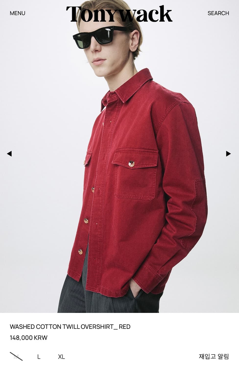 Tonywack washed cotton twirl overshirt 상품이미지2
