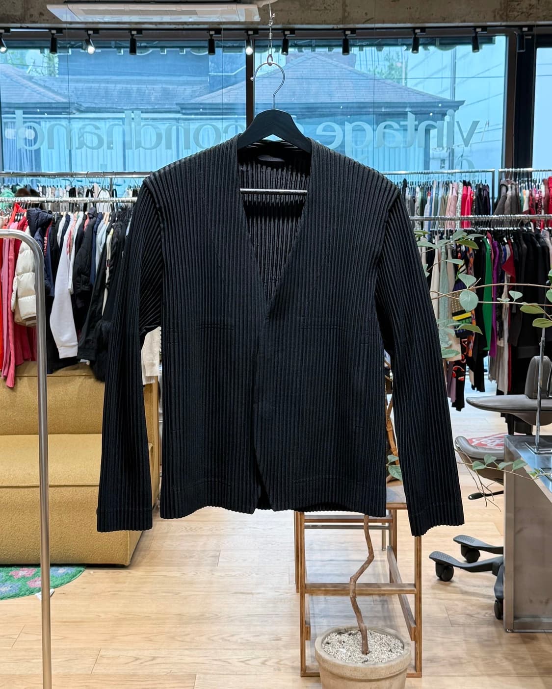 이세이 미야케 옴므 플리세 블랙 카라리스 싱글 자켓  상품이미지1