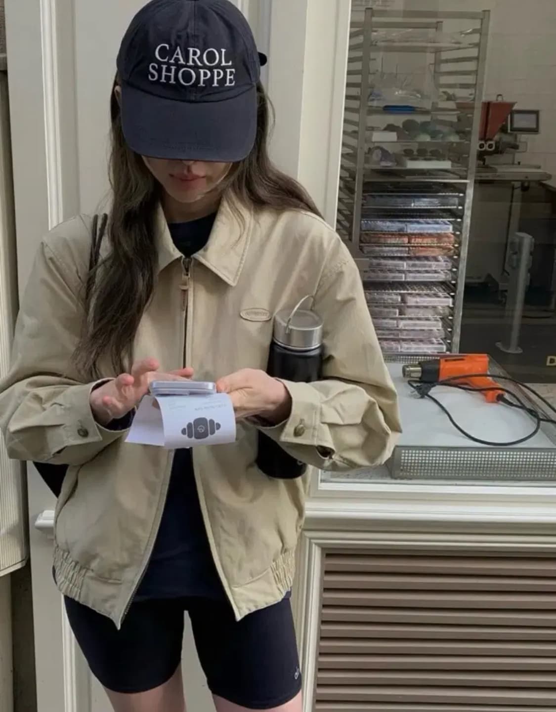 커버낫 스모킹 헤링턴 자켓 Beige (차정원착용) 상품이미지2