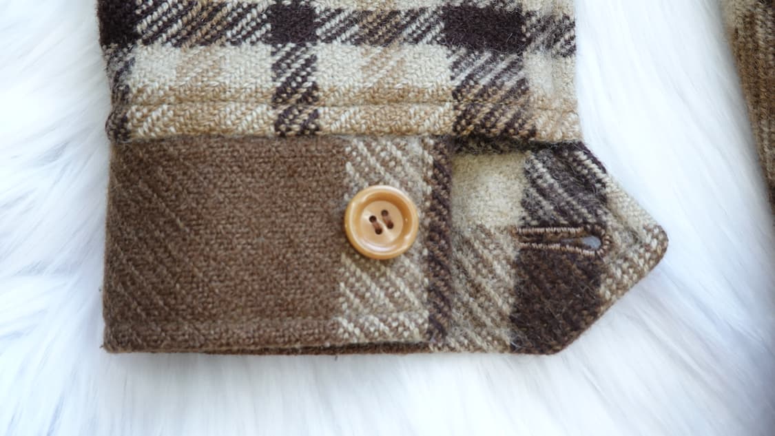 빈티지 헤비울 하이넥 체크 셔츠자켓 1840 상품이미지7