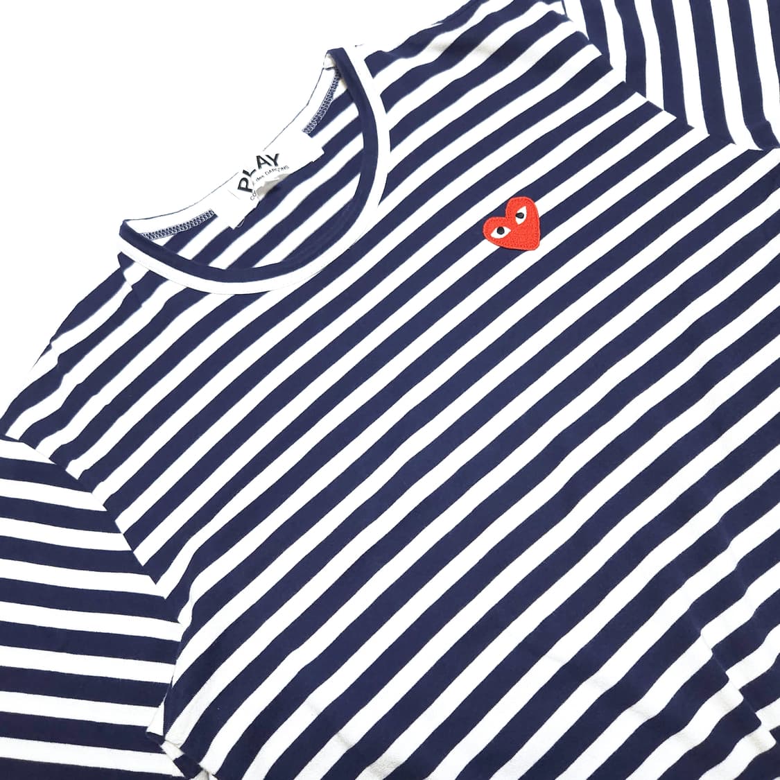 꼼데가르송 레드와펜 스트라이프 긴팔 티셔츠 네이비 상품이미지5