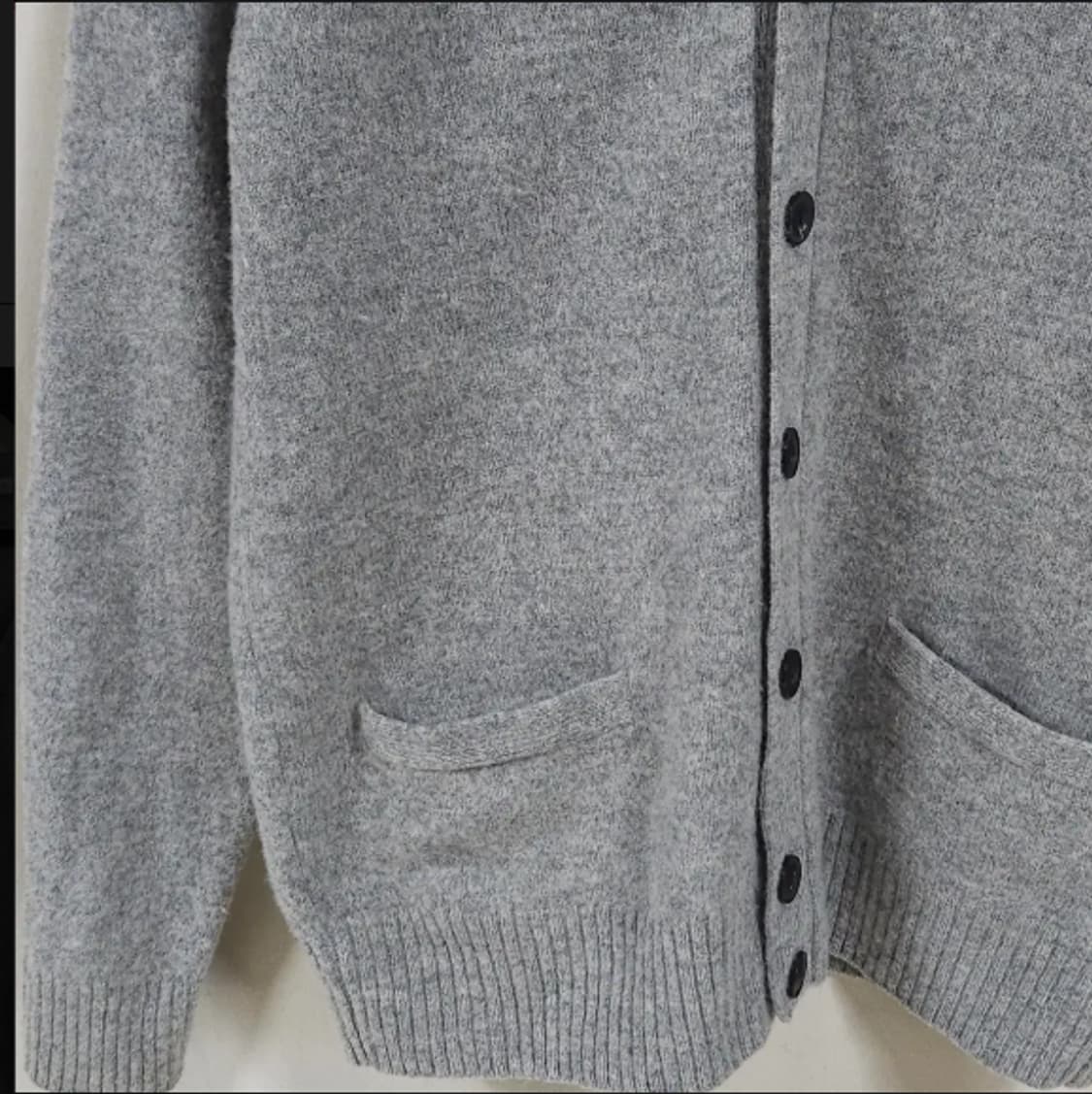 95)유니클로 울 가디건 그레이 14-03 상품이미지3