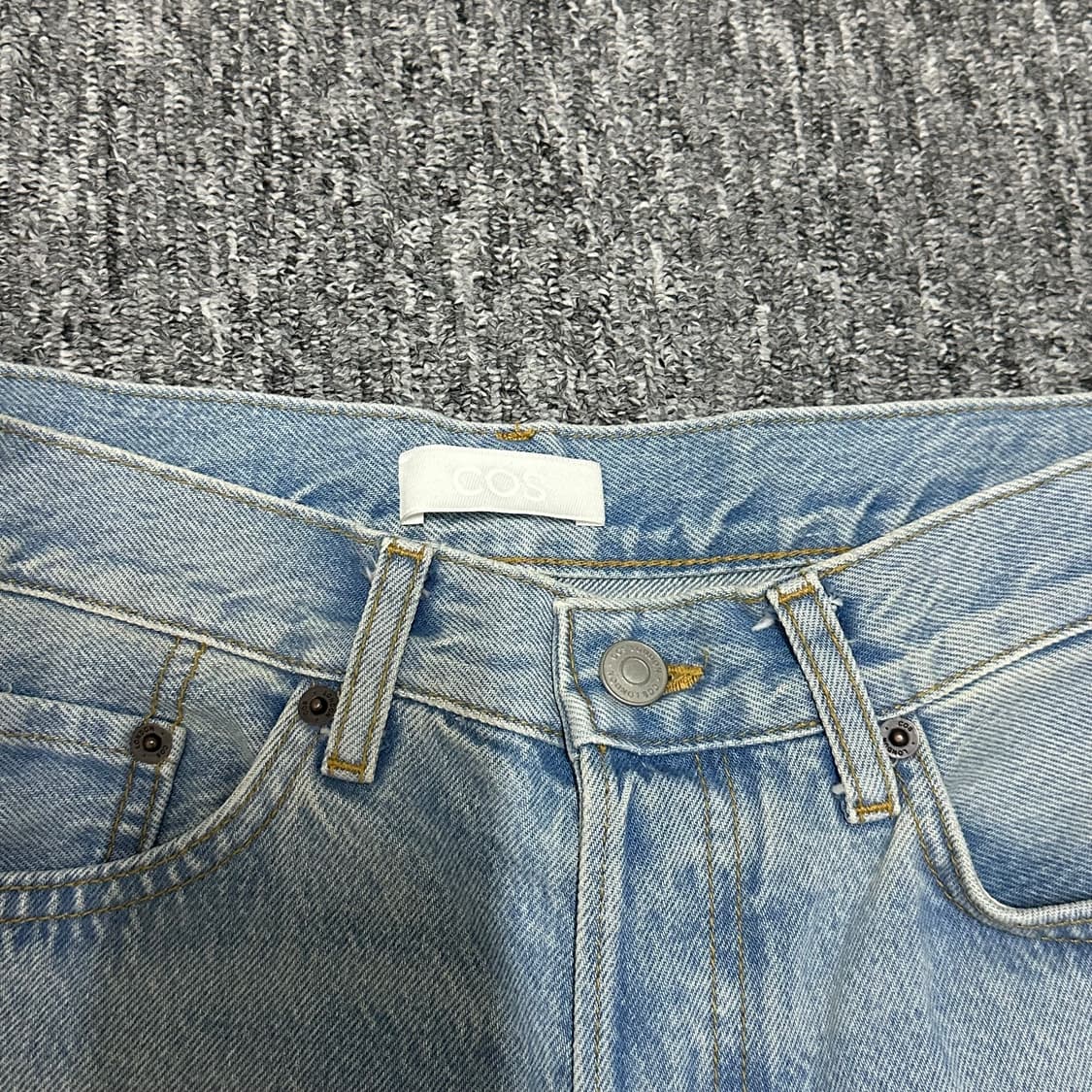 Cos 코스 반바지 롱라인 데님 쇼츠 라이트 블루 로열블루 상품이미지4