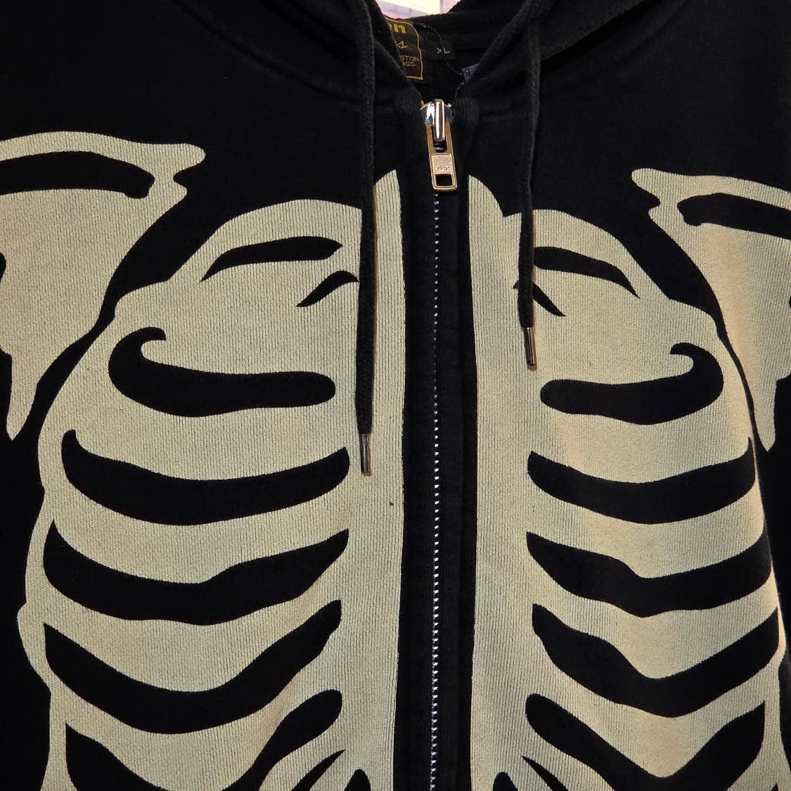 밴슨 레더 본 프린팅 풀 마스크 워머 후드집업 상품이미지7