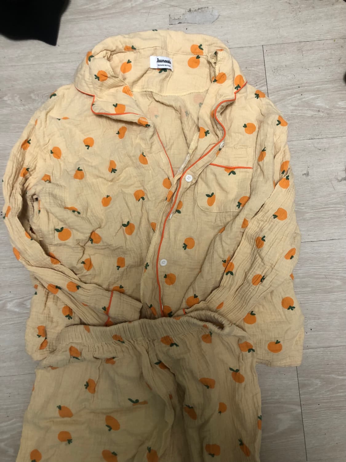 오렌지 파자마 세트  상품이미지2