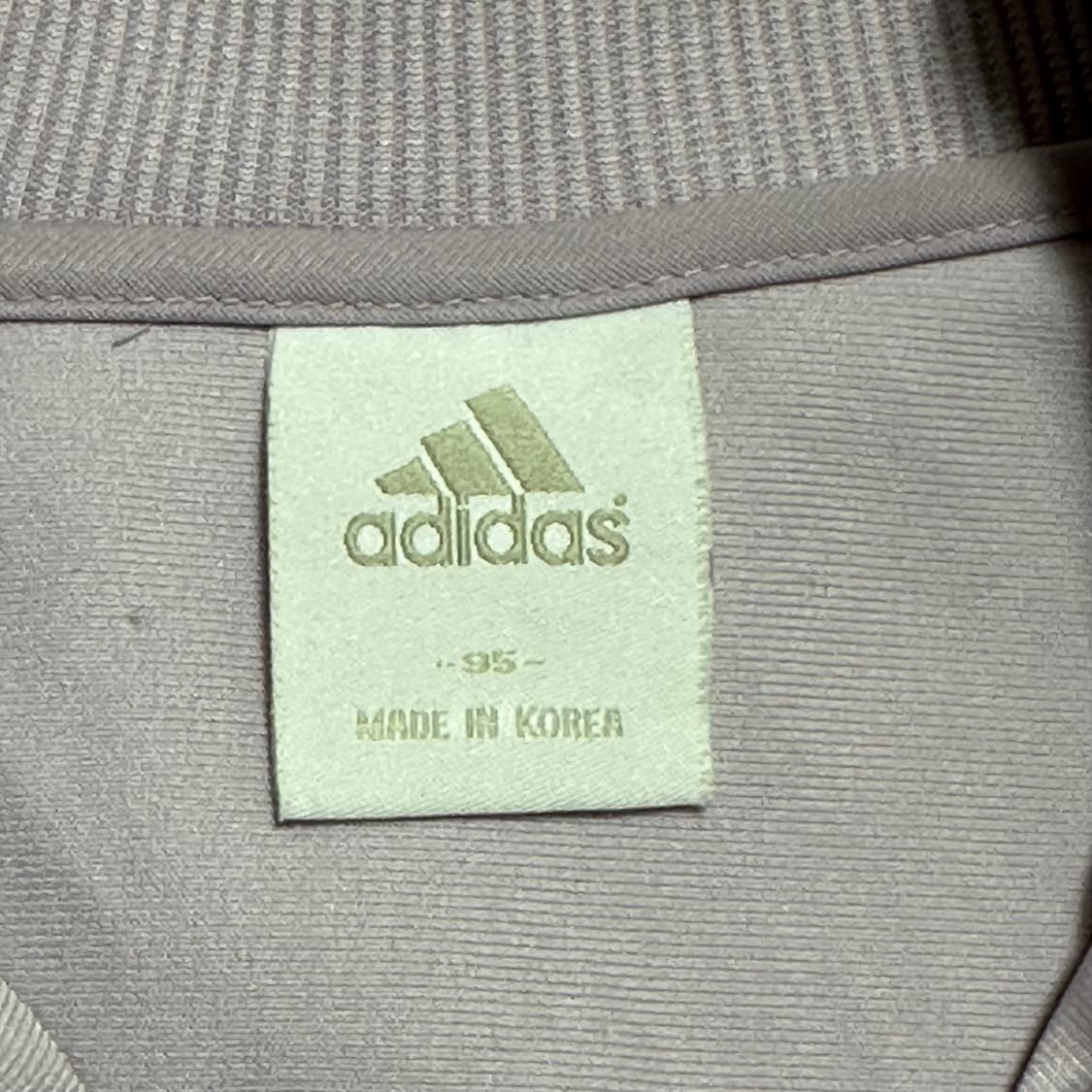 M 아디다스 큐빅로고 크림배색 라이트퍼플 트랙탑 상품이미지4