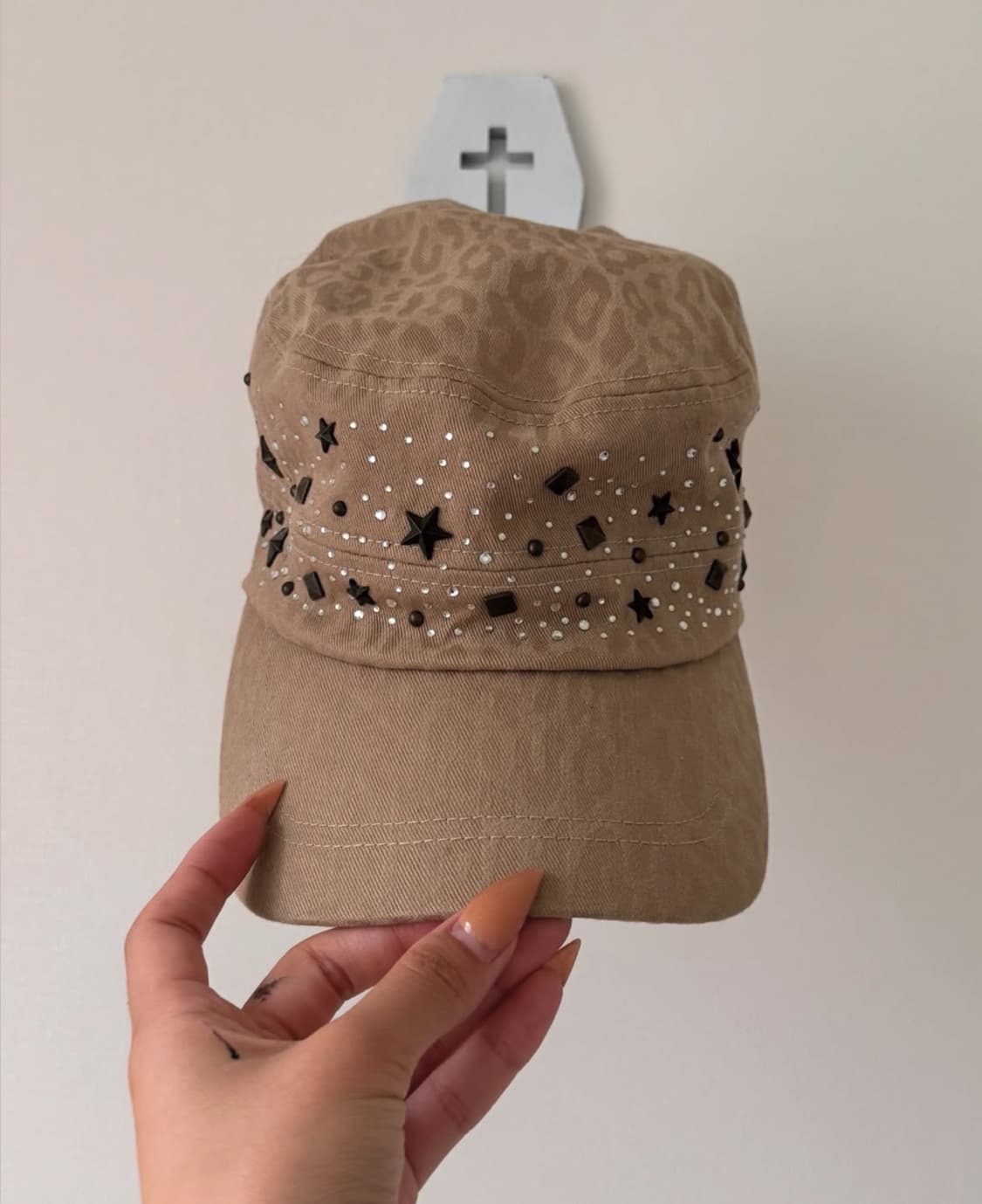 갸루 stud & Cubic leopard cap  상품이미지1