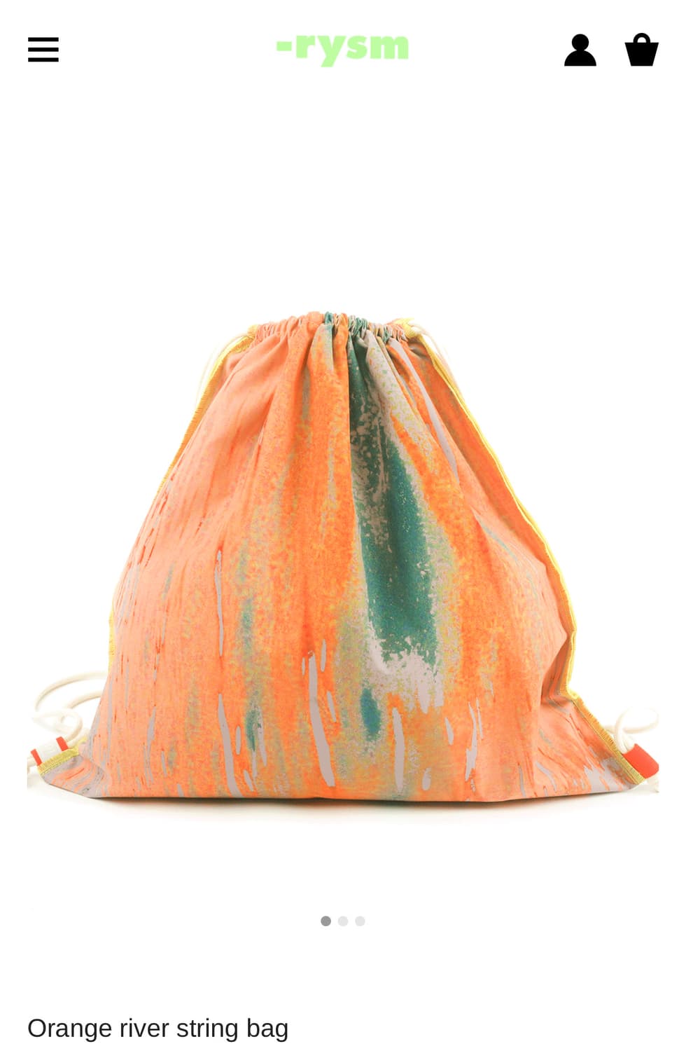 Rysm 리즘 오렌지 리버 스트링 백팩 짐백 상품이미지1