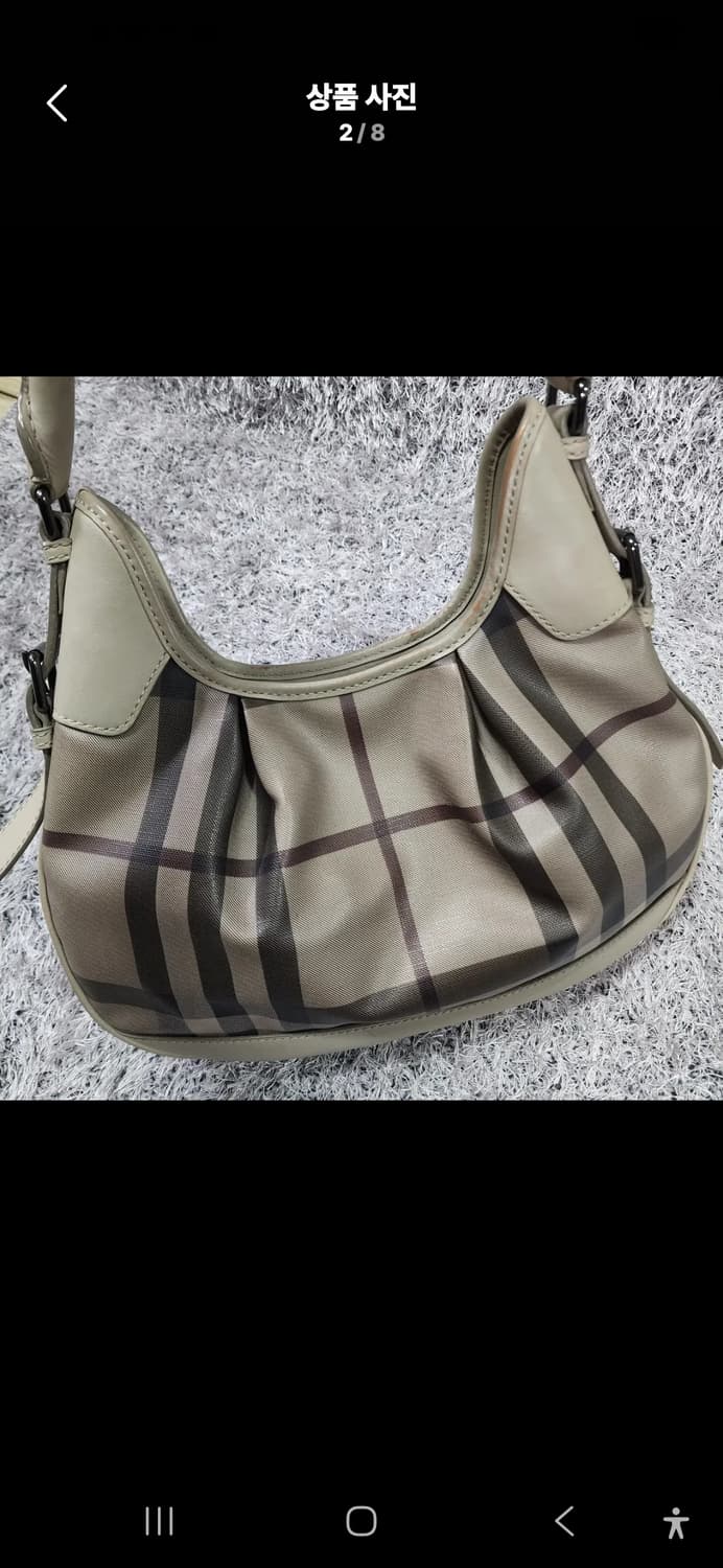 버버리 PVC 체크 호보백 숄더백 상품이미지2