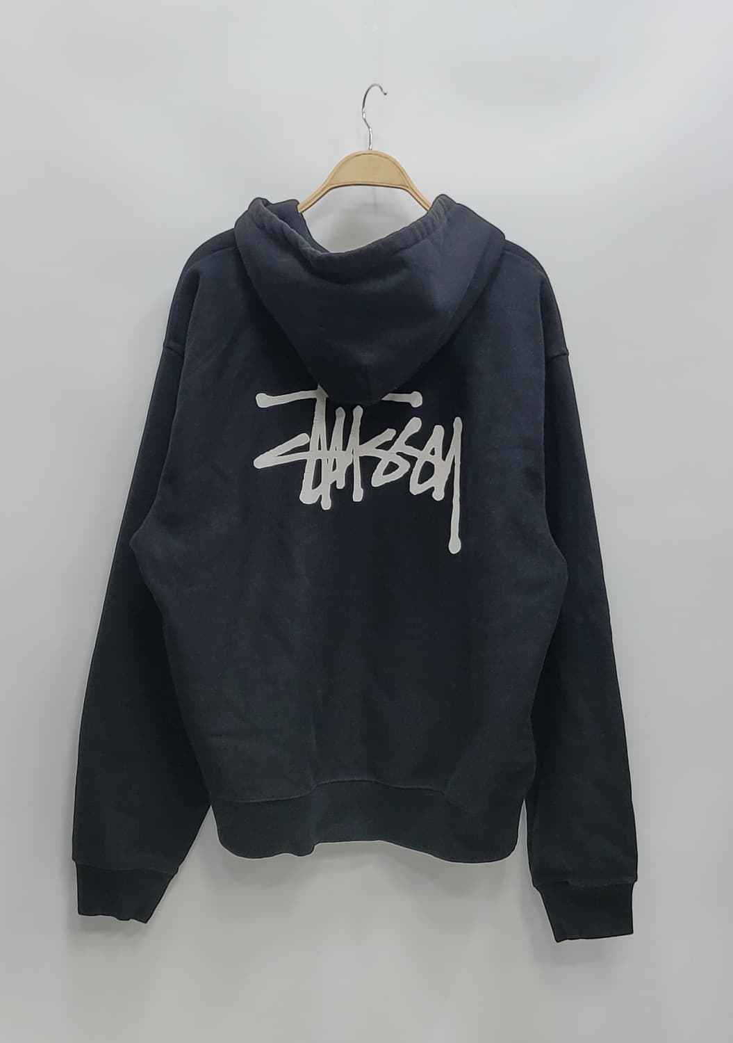 STUSSY 23SS 스투시 기모 후드 집업 / 남 XL 블랙  상품이미지3
