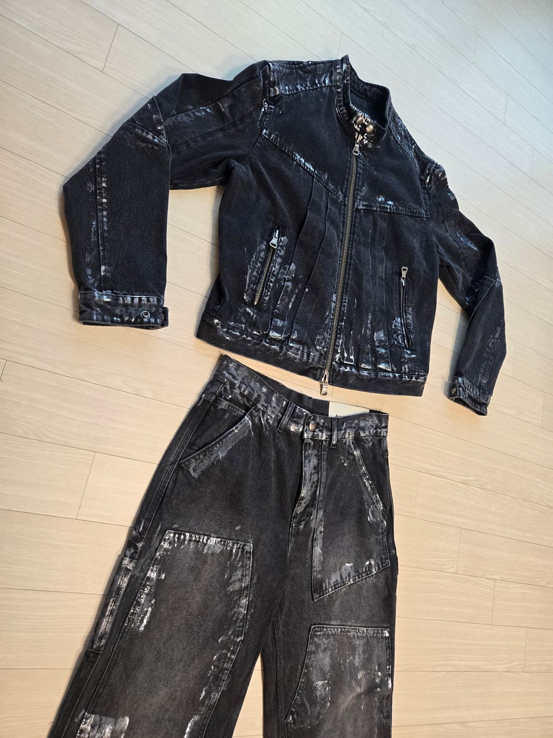 앤더슨벨 왁스 코티드 데님 셋업 상품이미지2