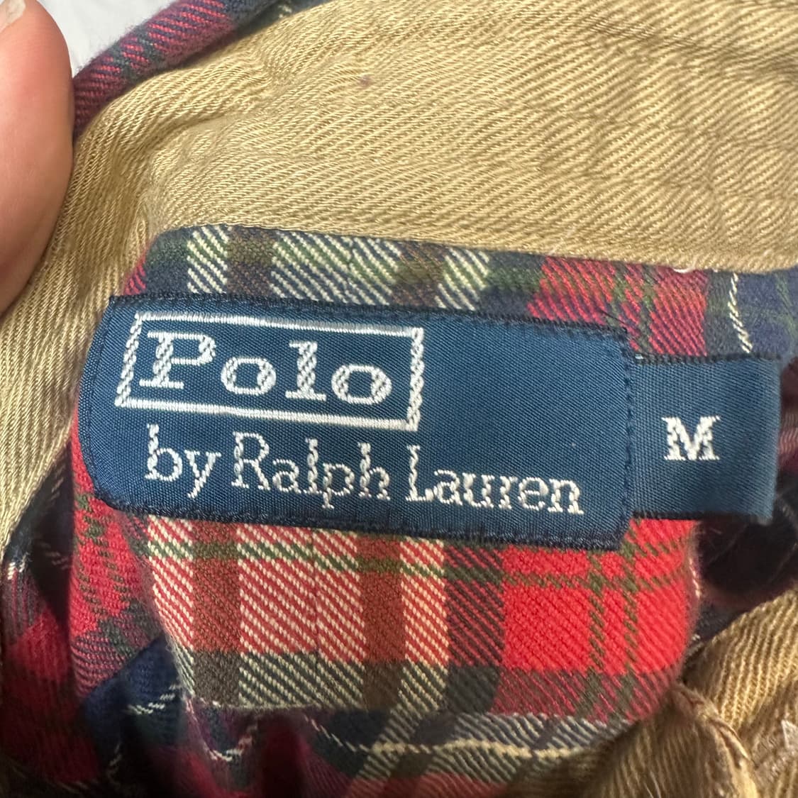 폴로 랄프로렌 엘보우 레더패치 웨스턴체크셔츠 M 상품이미지3