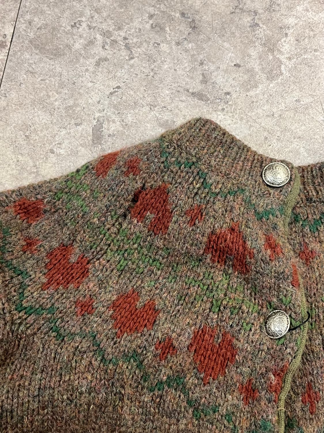 빈티지 패턴 가디건 브라운 #csz2570 상품이미지5