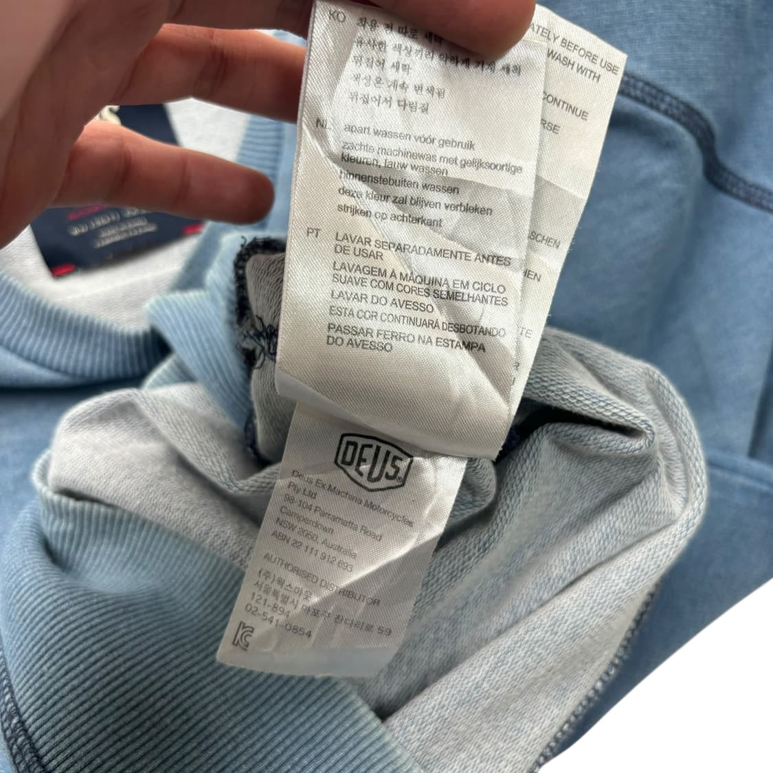 데우스 엑스 마키나 인디고 크루 스웻셔츠 M 상품이미지10